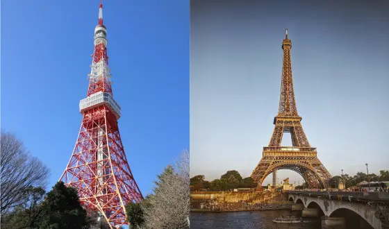 Tokyo Tower vs Eiffel Tower